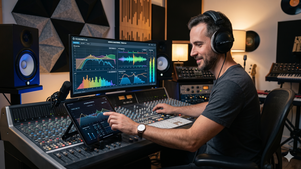 Discover how AI tools can optimize sound quality, master tracks, and provide real-time audio adjustments for both live performances and studio recordings.
