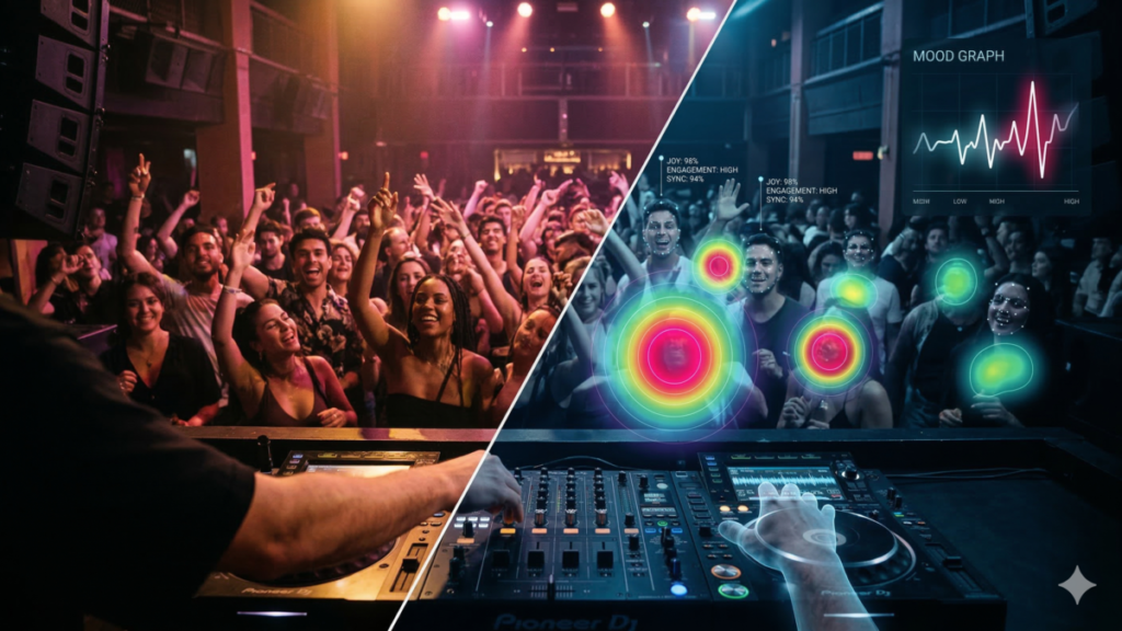 Understand your audience like never before using AI tools that analyze crowd reactions, preferences, and demographics to optimize your performances and marketing.