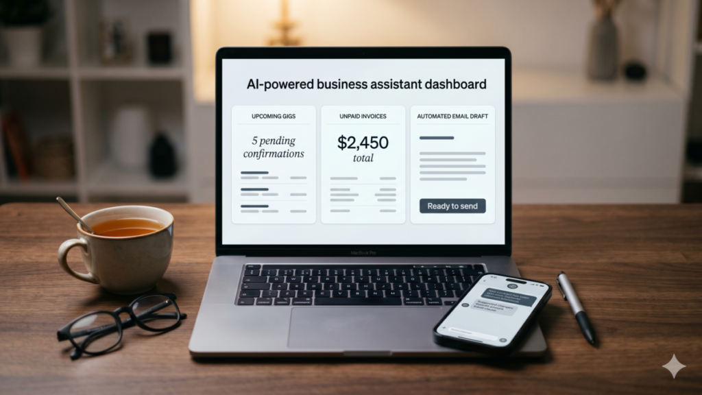 From scheduling to invoicing, learn how AI administrative tools can automate tedious tasks, freeing up more time for your creative pursuits and performances.